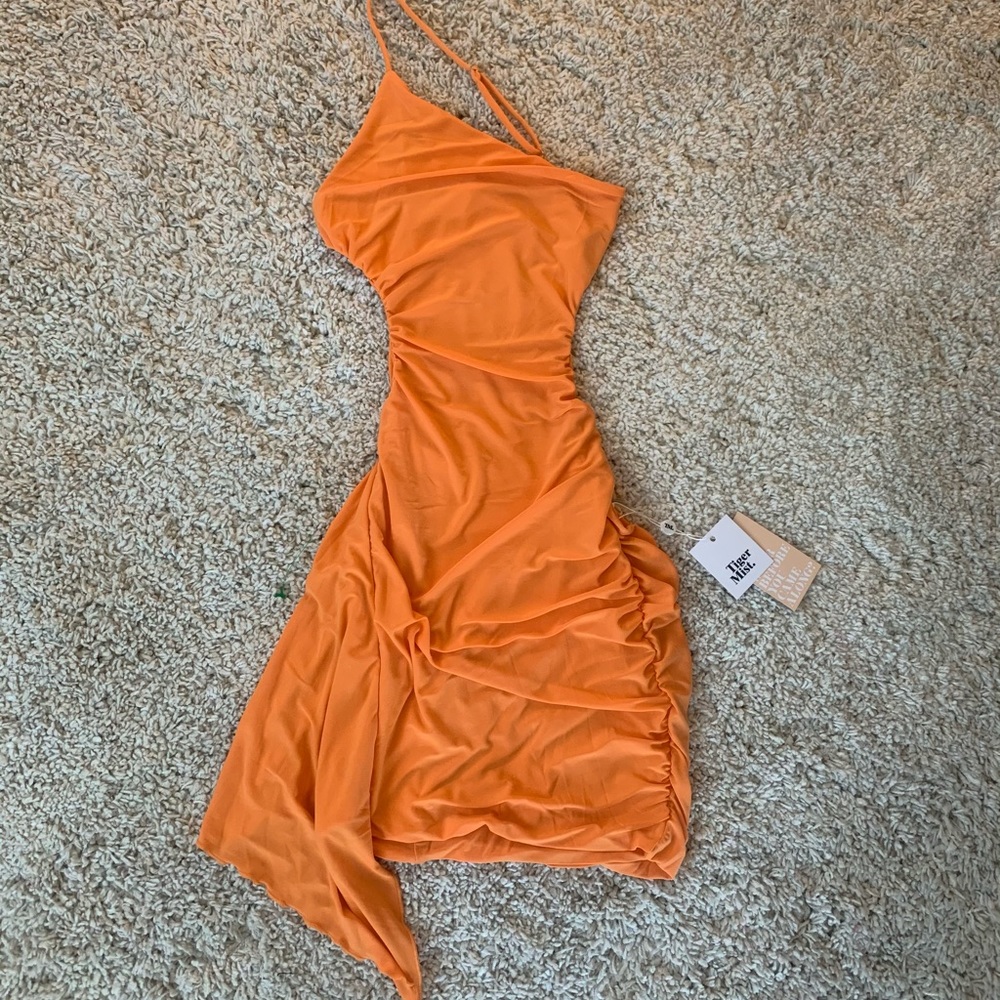 Xs Tiger mist orange dress